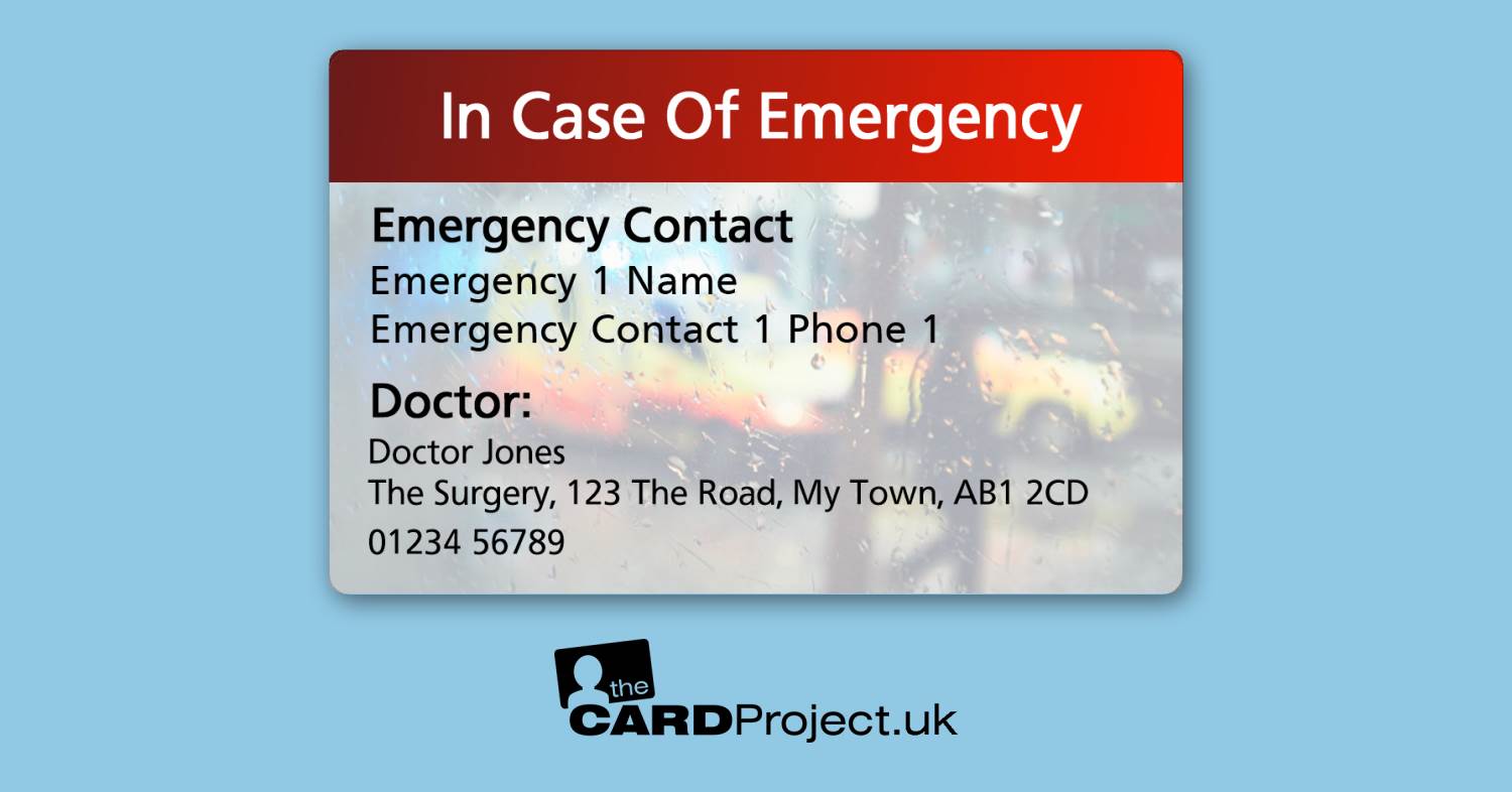 Medical Information Card (REAR)